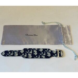 Dior Trotter Leather Bracelet Monogram with Dust Bag